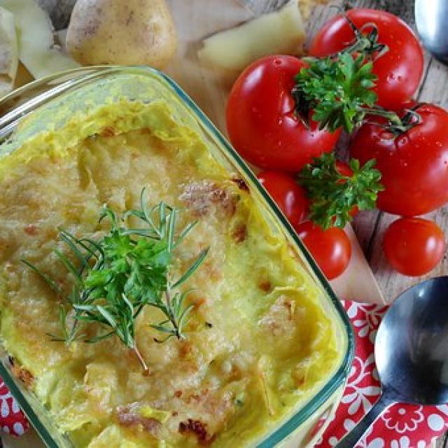 Gratin de poisson et légumes au parmesan (8p)